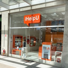Fachada da loja iHelpU Trend, em Porto Alegre